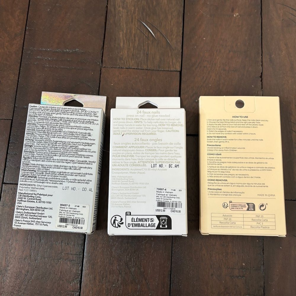 Claire’s Press On Nails Vegan Almond Shape – New in Box – Never Opened