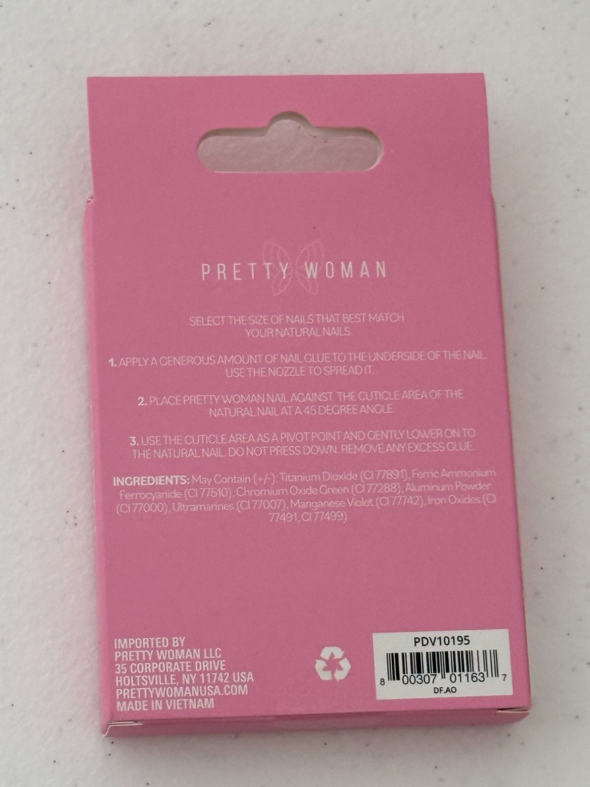 Pretty Woman Faux Nails Heart Design Press On Nails Vegan 12 Count New