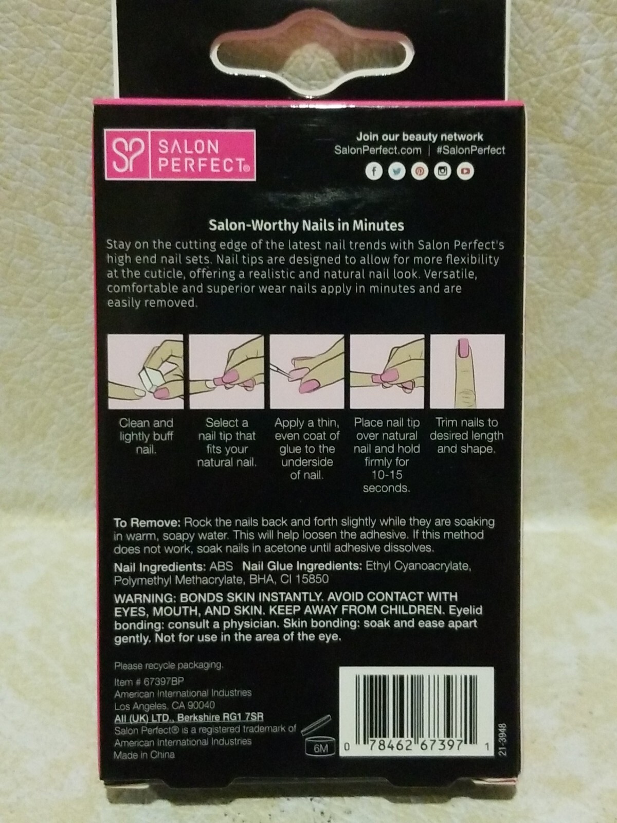 ( LOT OF 2 ) SALON PERFECT 24 Nails LUXE NAIL SET • Design # 673971 * NO GLUES*