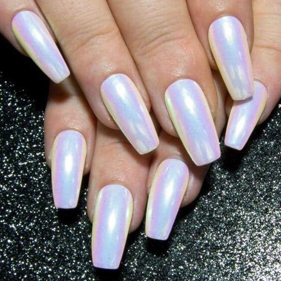 AURORA CHROME POWDER NAIL AB Unicorn MERMAID MIRROR Effect RAINBOW Opal (um)