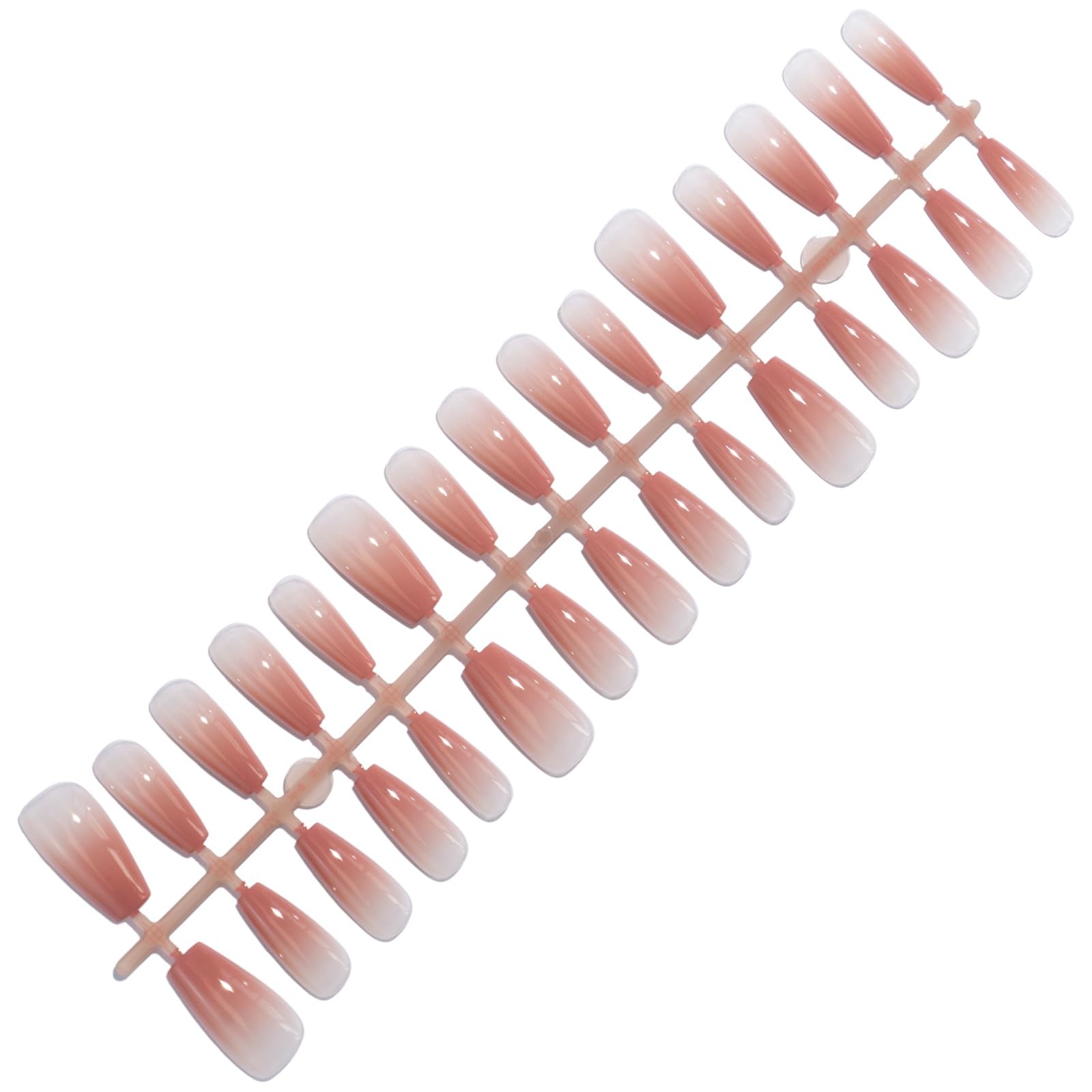 Glossy fake nails – 30 Piece XS S M Sprayed Gel Press on Nails feminine Blush…
