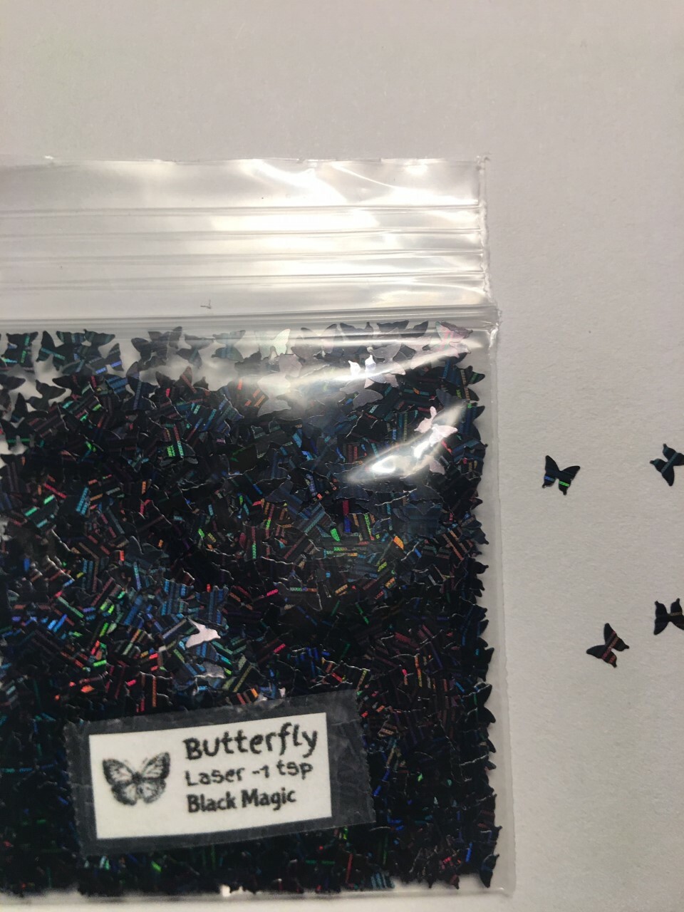 NEW Laser BUTTERFLY (Laser Black Magic) Glitter 1tsp-4Nail Art Face Craft-US