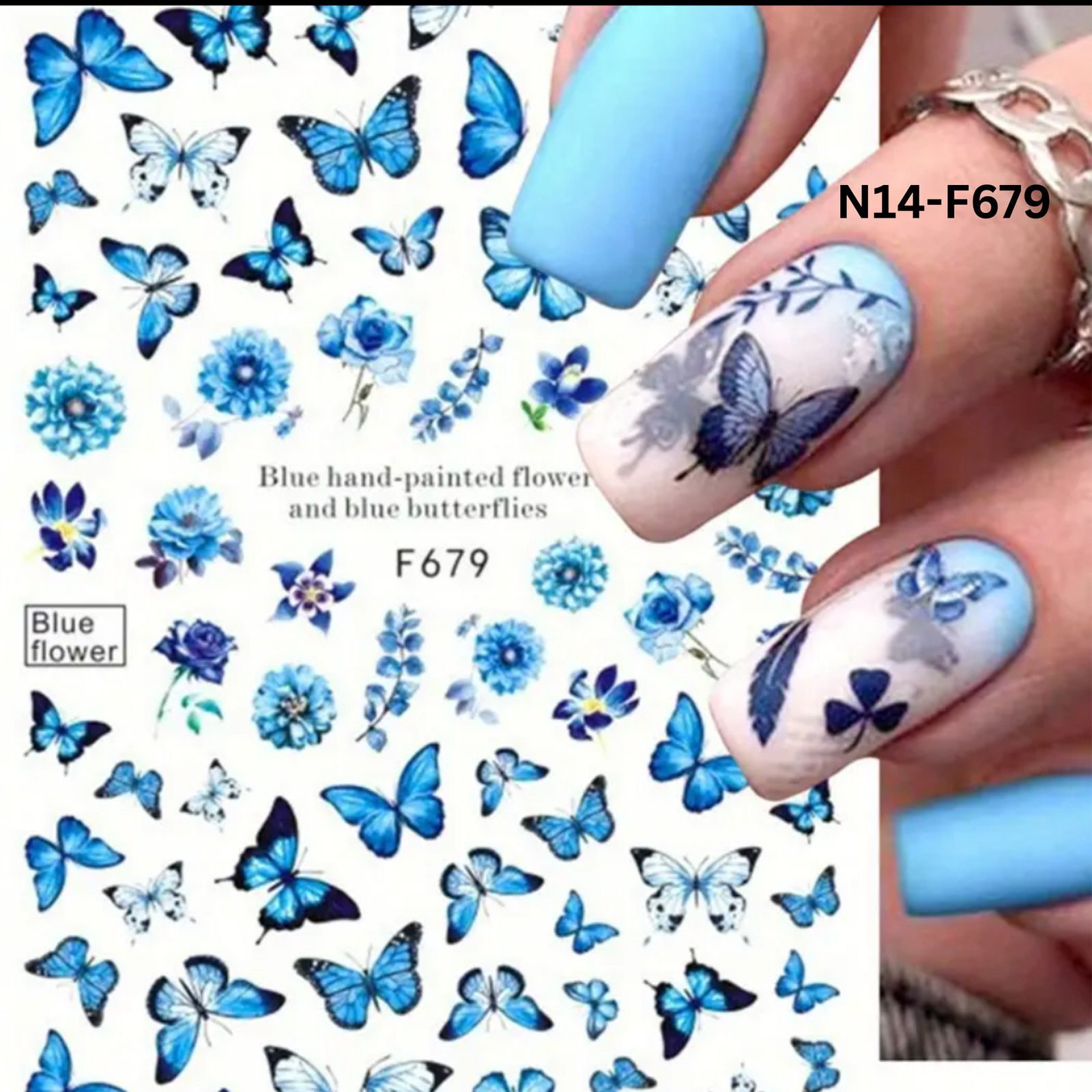 3D Butterfly & Floral Nail Art Stickers – Self-Adhesive, Sparkling Spring,Summer