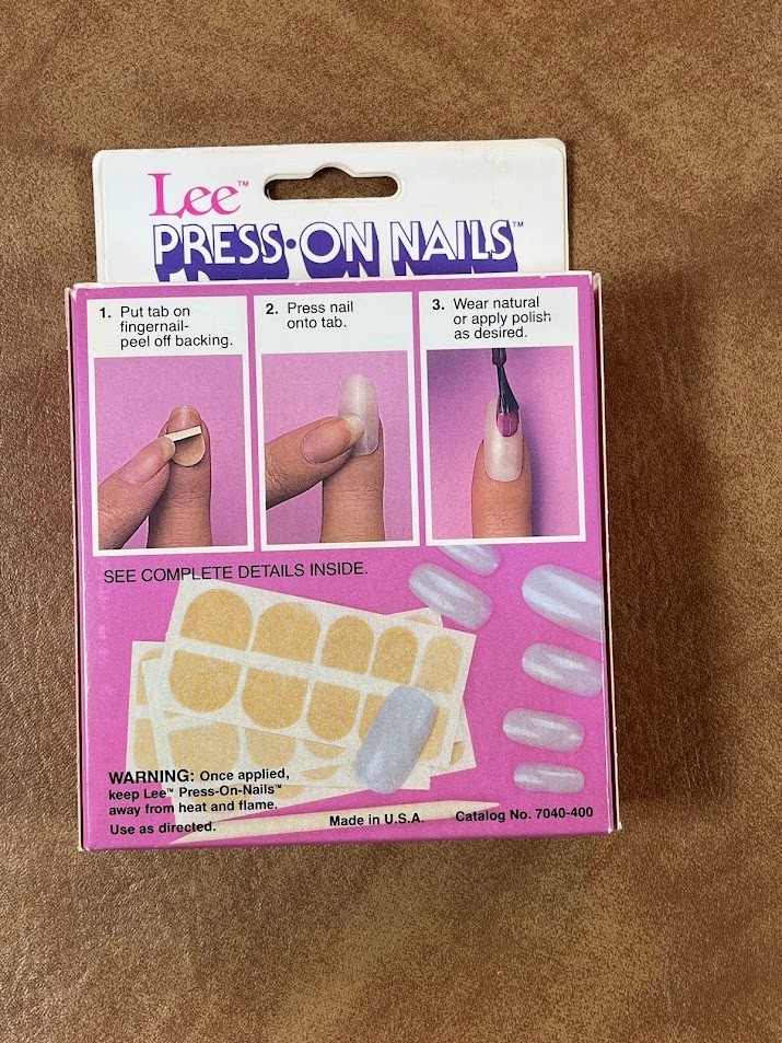 1985 Lee Nails Press-On-Nails 2 Full Sets W/Tabs New Sealed Vintage