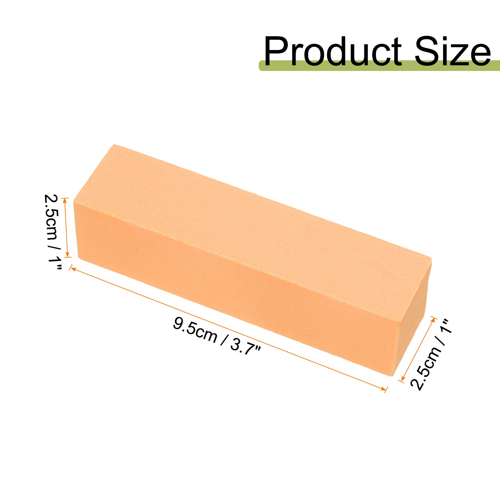 12pcs Nail Buffer Block 120 Grit Nail File for Nail Buffing, Orange