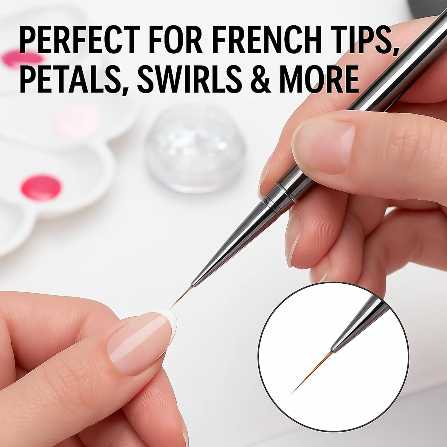 Nail Art Liner Brushes Set – 5PCS Long Thin Nail Brushes for Gel Nail Polish, De