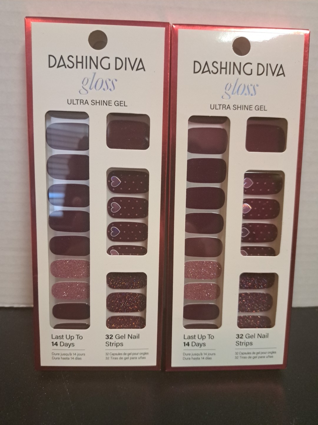 Dashing Diva Gloss GS547 Innocent Flirting Valentine’s Day Gel Nail Strips 2/pk