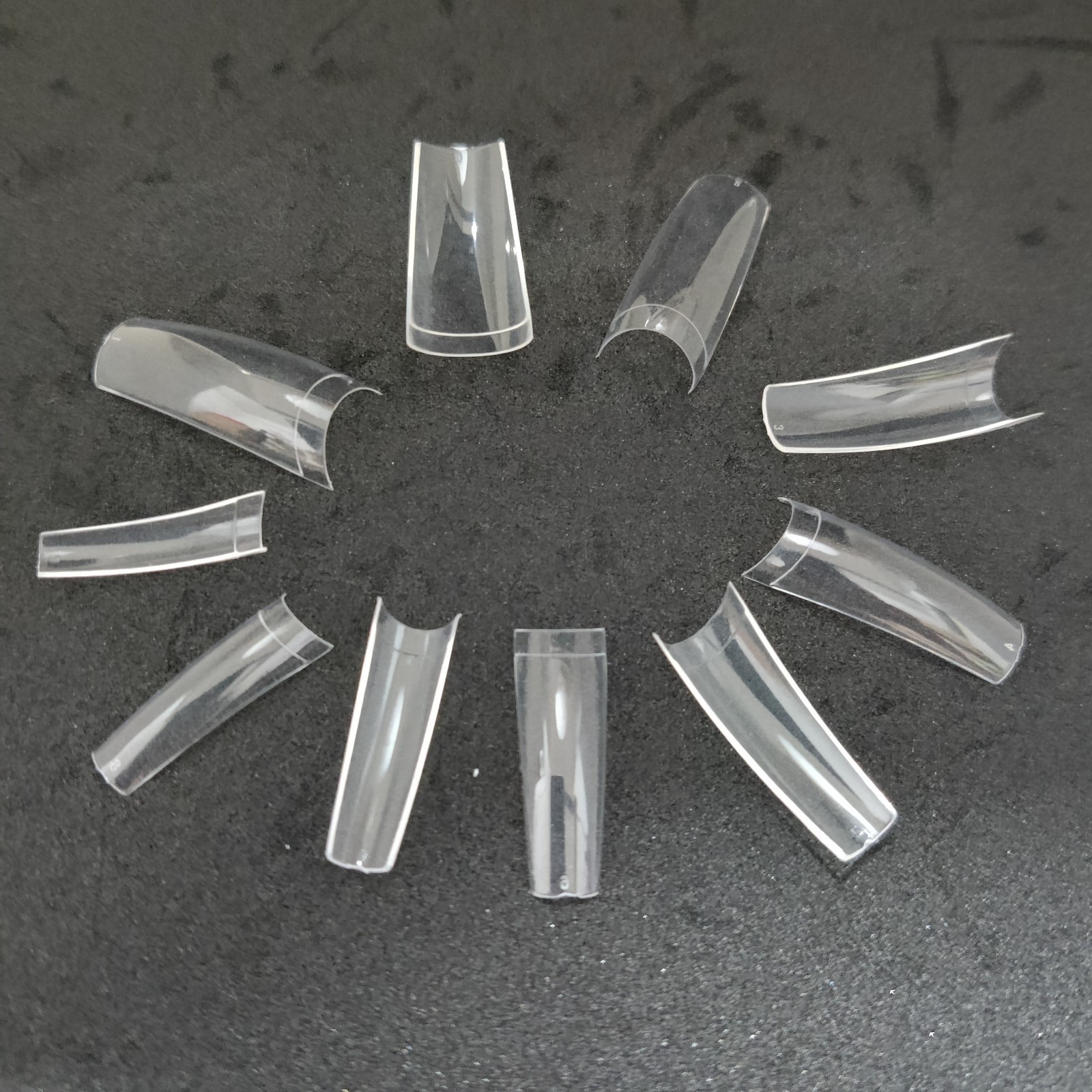 Acrylic False Nail Tips Clear 500Pcs French Tips for Manicure Nails Art 10 Size