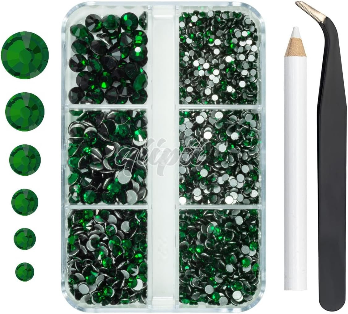 2550Pcs Crystal AB Nail Art Flatback Rhinestones Charms for Face Makeup, White A