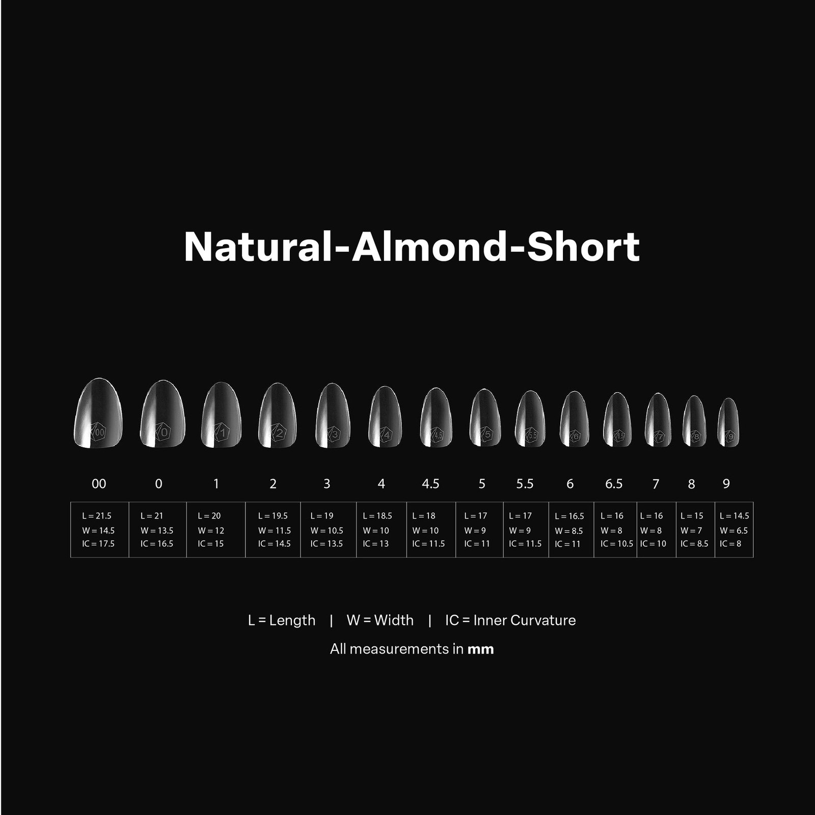 Apres Gel-X Natural Almond Short Tips Box 14 Sizes 600pc
