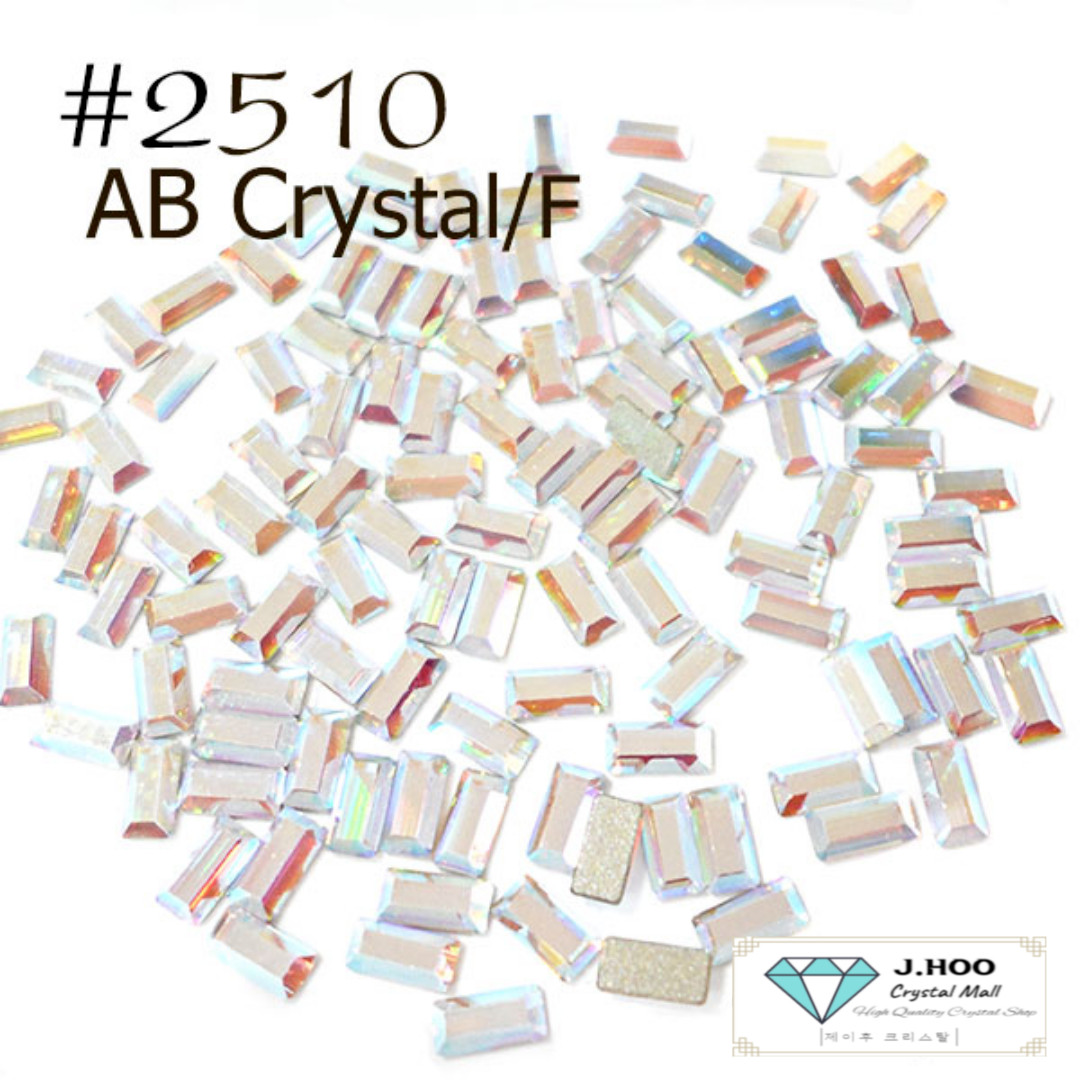 Swarovski 2510 Baguette Flat Back 3.7*1.9mm(20pcs)