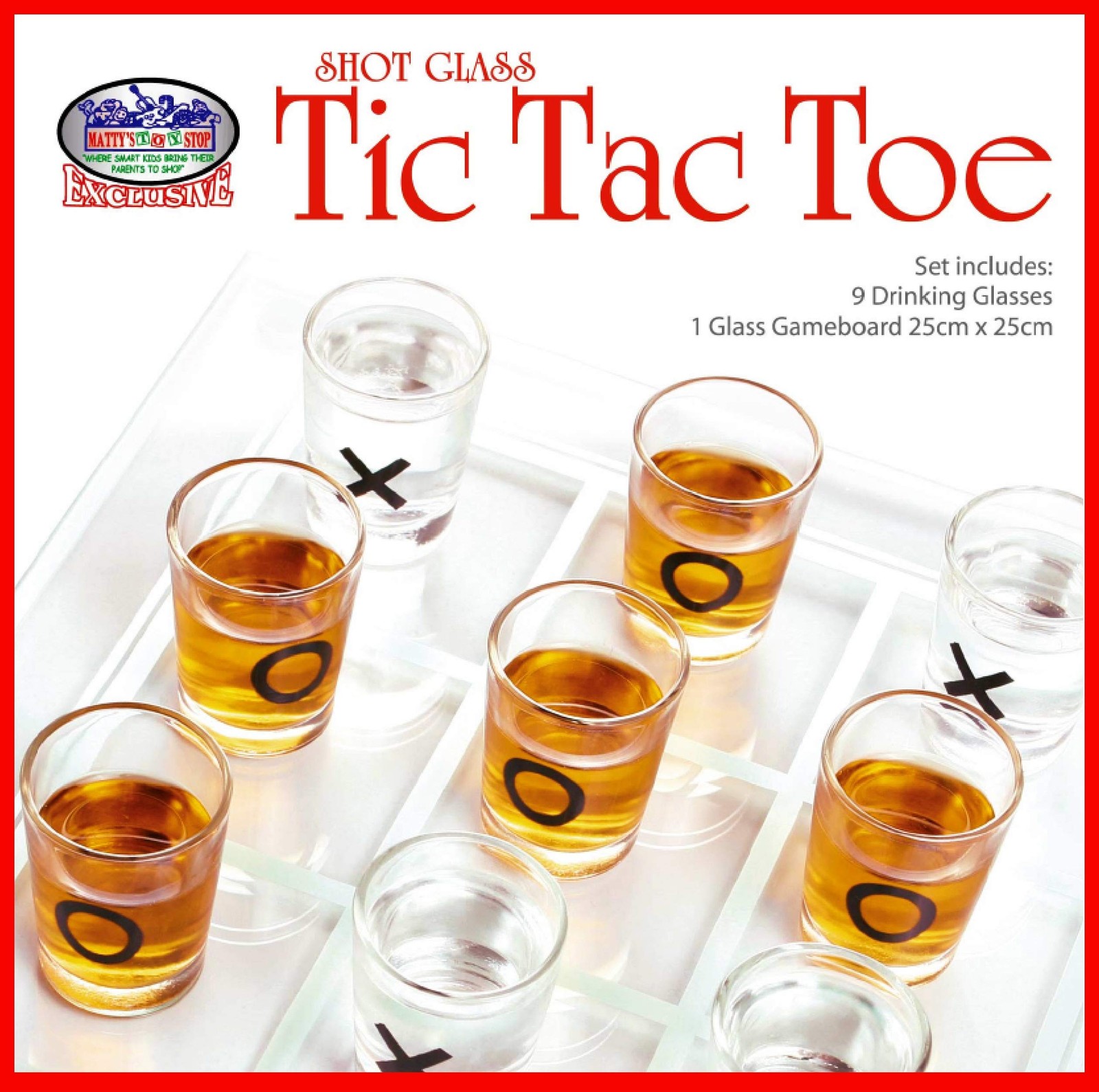 Matty’s Toy Stop Tic-Tac-Toe, Medium, Red, Blue, Black, Green, White, Yellow