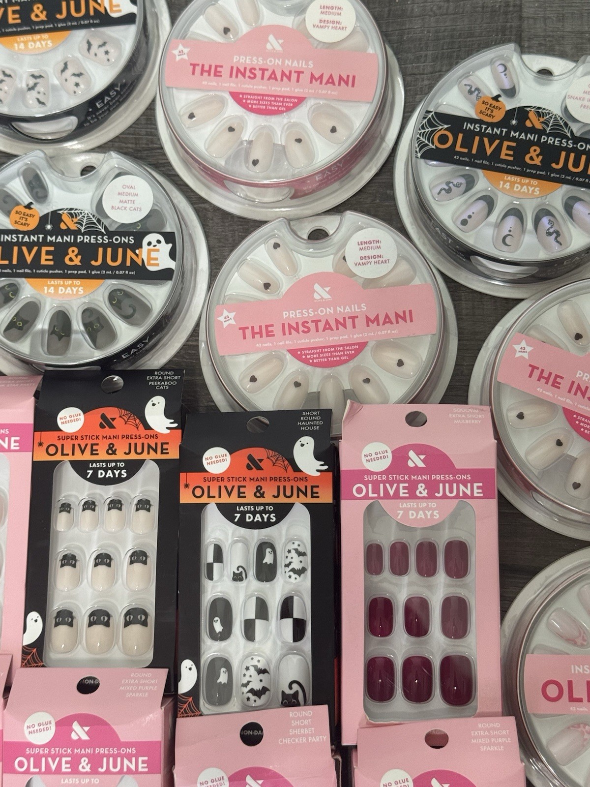 Olive & June Large 49 Piece Lot Press On Nails and Nail Care New $350+ Value