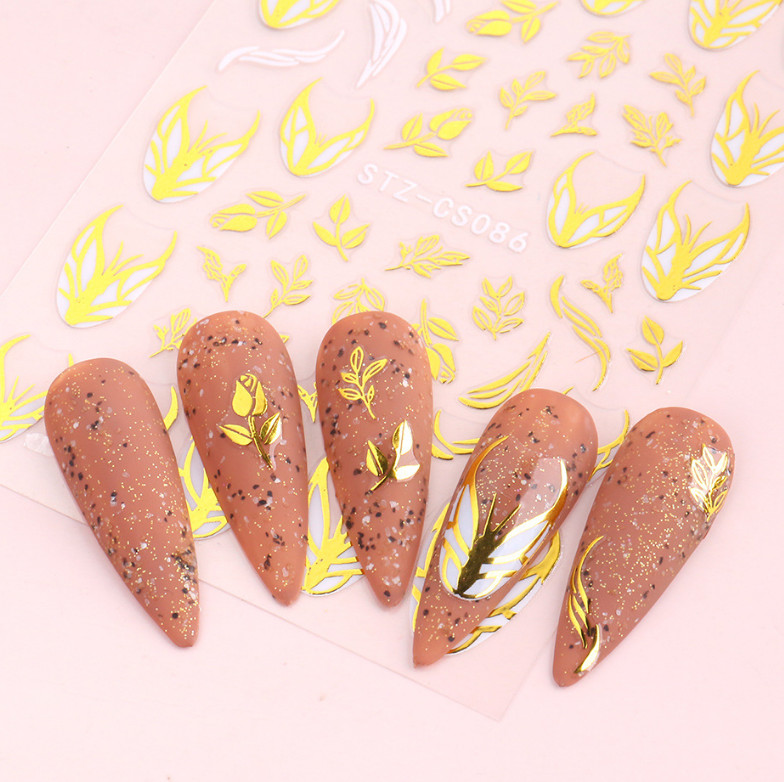 Nail Art Stickers Decals French Floral Manicure Flowers Lace Rose Leaf CS86 NS38