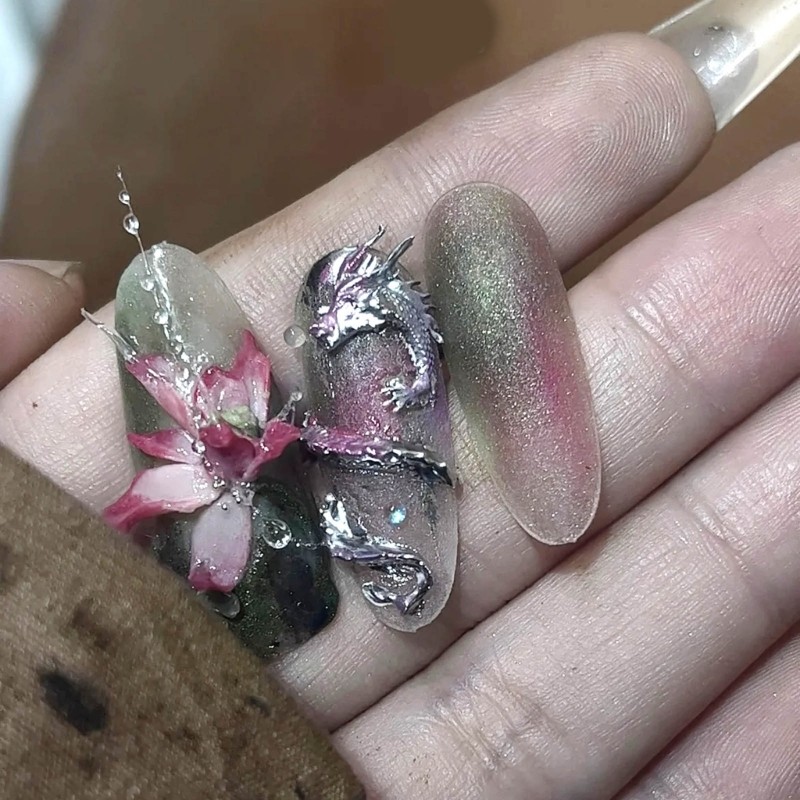 Silicone Mold Nail Art Casting Molds DIY Embossed Sculpture Tools Nail Stencils