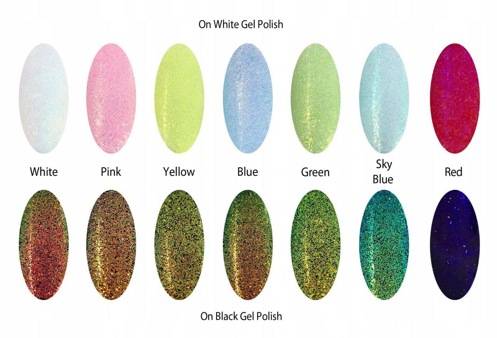Nail Glitter Powder Mermaid Effect Colours Iridescent Craft Shimmer Unicorn