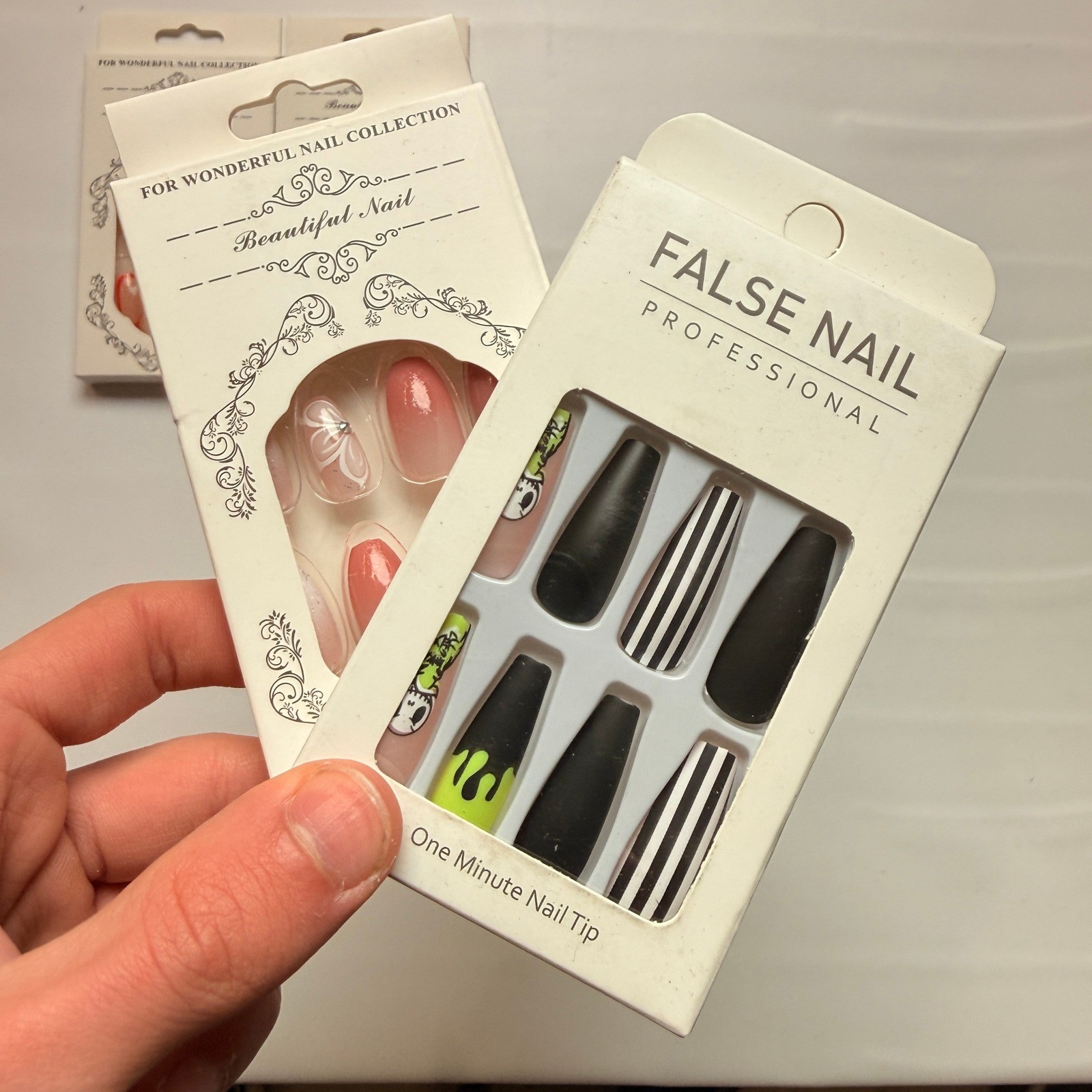 Lot of 10 Pack of 24 New False Press On Nails Assorted Designs and Colors №N35