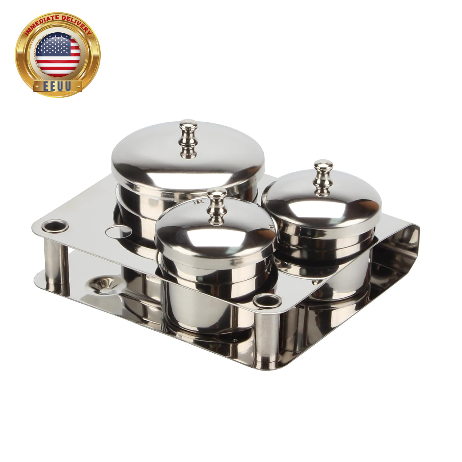 3 Pcs Stainless Steel Nail Art Equipment Cup Bowls, Acrylic Nail Liquid Containe