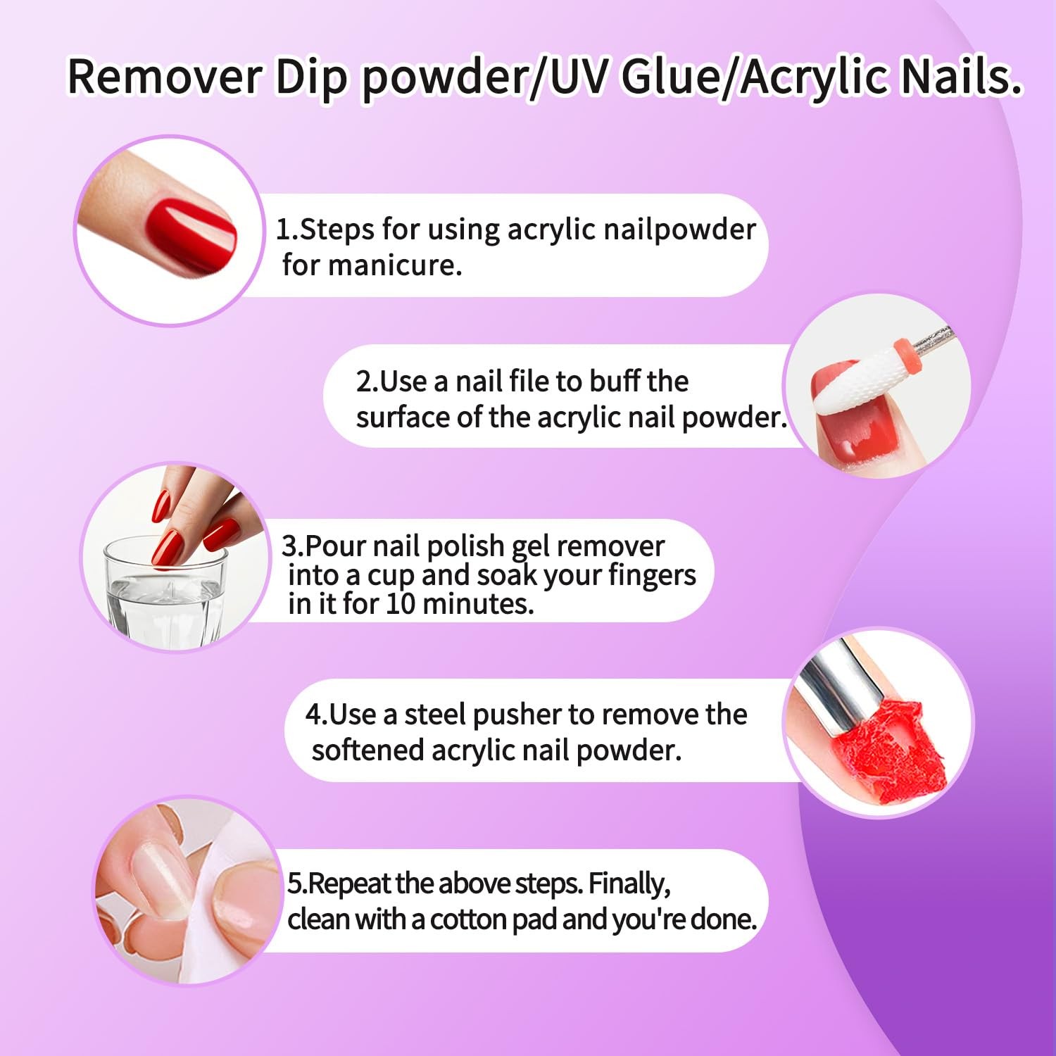 Finger Secret Acetone Nail Gel Polish Remover 40ml 1.3 Fl Oz (Pack of 1)