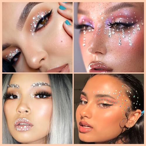 Face Gems Stick on Face Jewels Nail Self Adhesive Rhinestones Hair A003-4