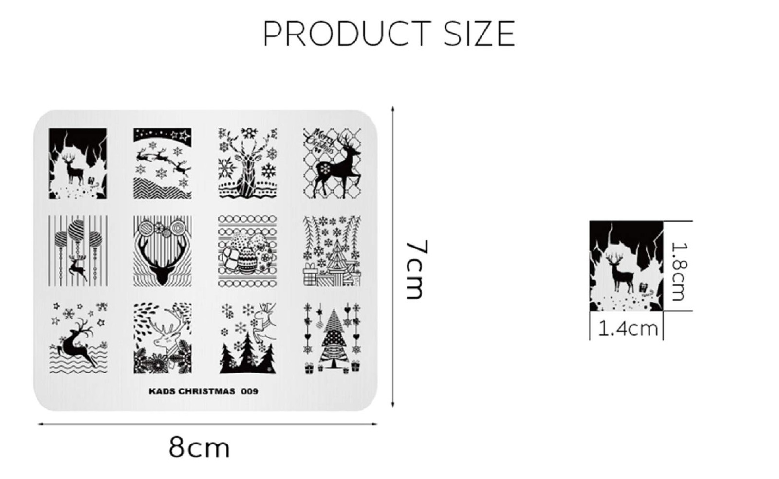 4pcs Christmas Image Plate Nail Stamping Plates Kit Cute Nail Stencils Image …