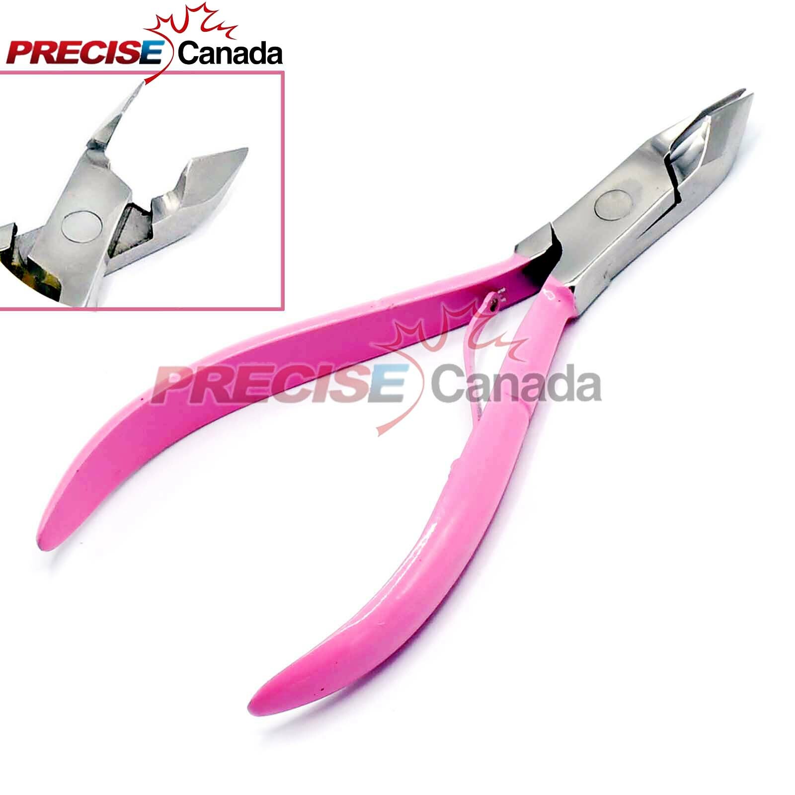Professional Nail Cuticle Nipper Cutter Manicure Acrylic Clipper Pink Handle