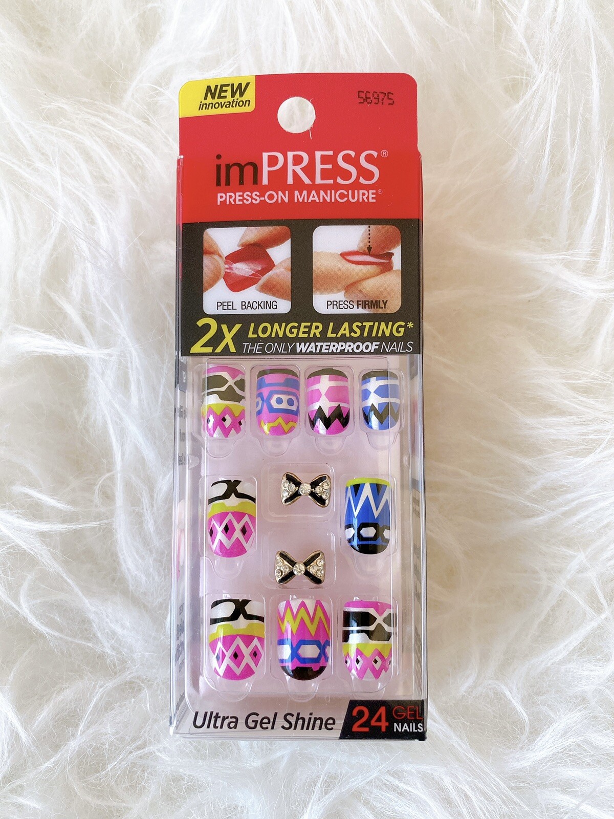 Impress Press On Nails Tribal Print Colorful Charms