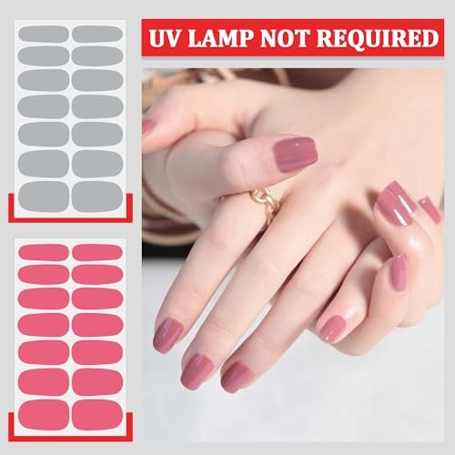 20 Sheets Nail Wraps for Women Solid Color Nail Polish Stickers E Solid Color