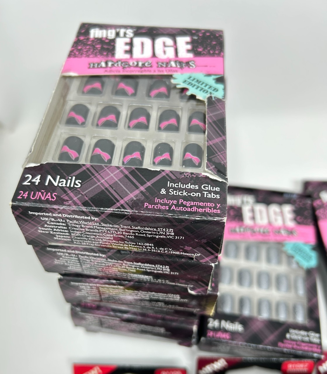 Large Y2K Lot of Assorted Glue-On Fashion Nails and Nail Applique Strips