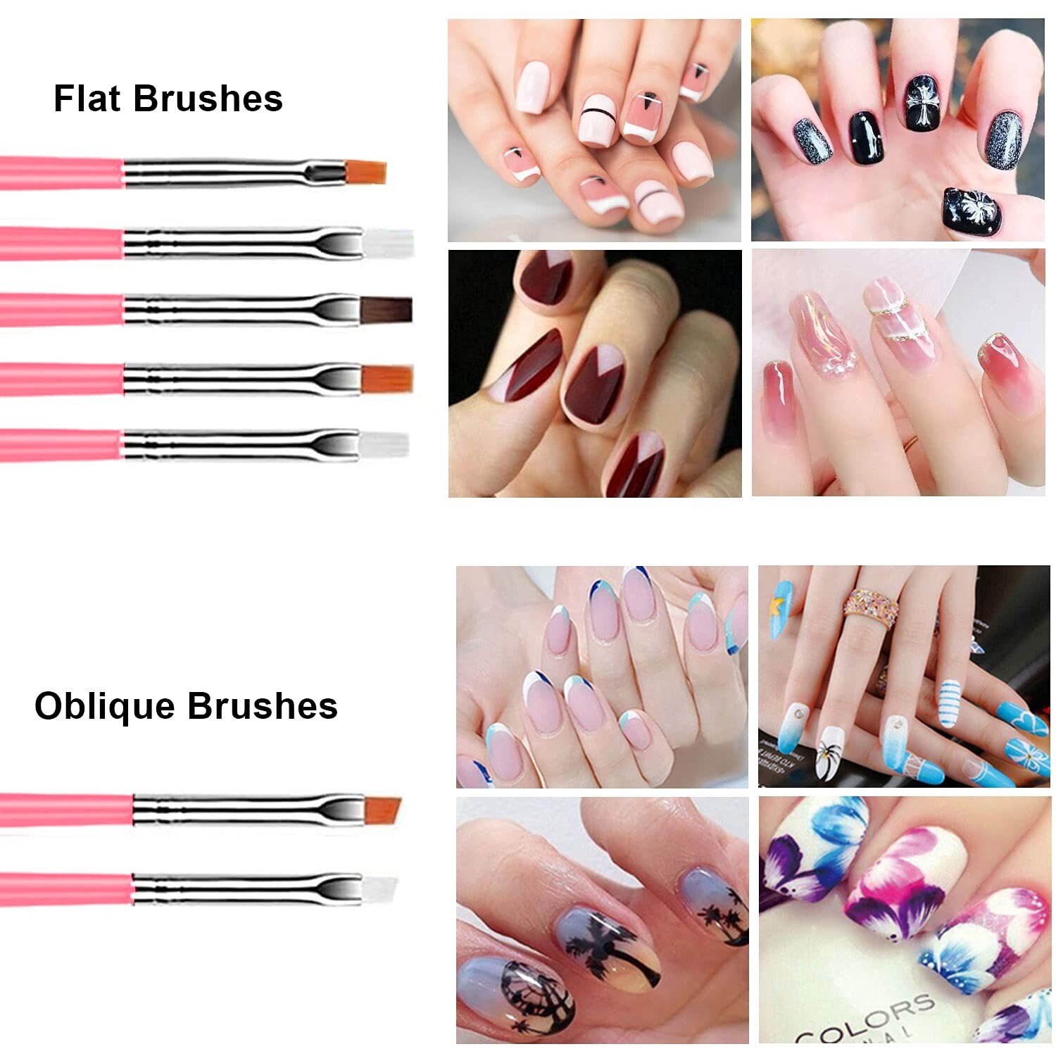 20pcs Nail Art Design Tools, 15pcs Brushes Kit with 5pcs Dotting Pens