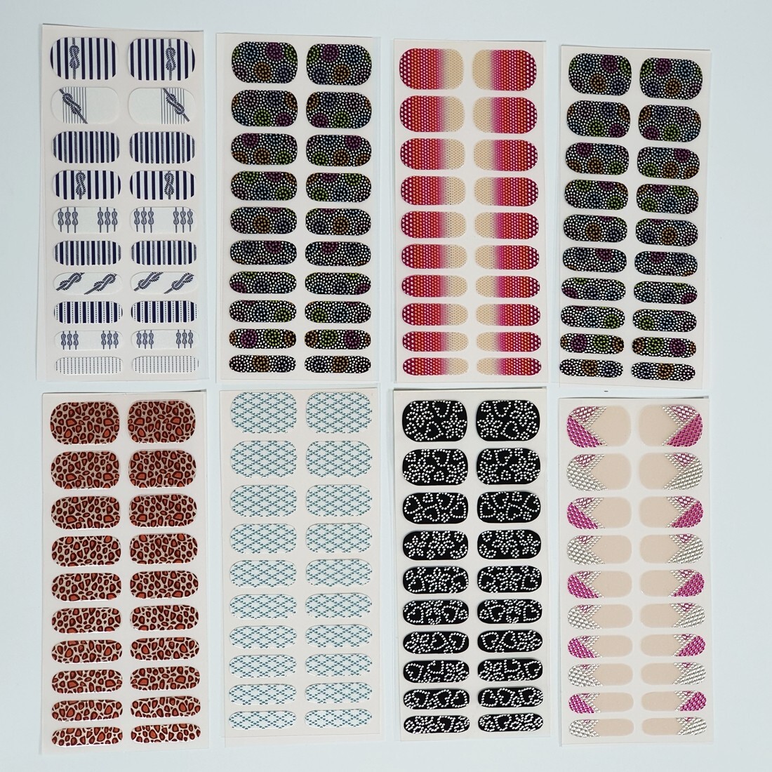 8 Pcs Korean Elegant Nail Art Part Gift Romantic Full Size Self-Adhesive Stylish