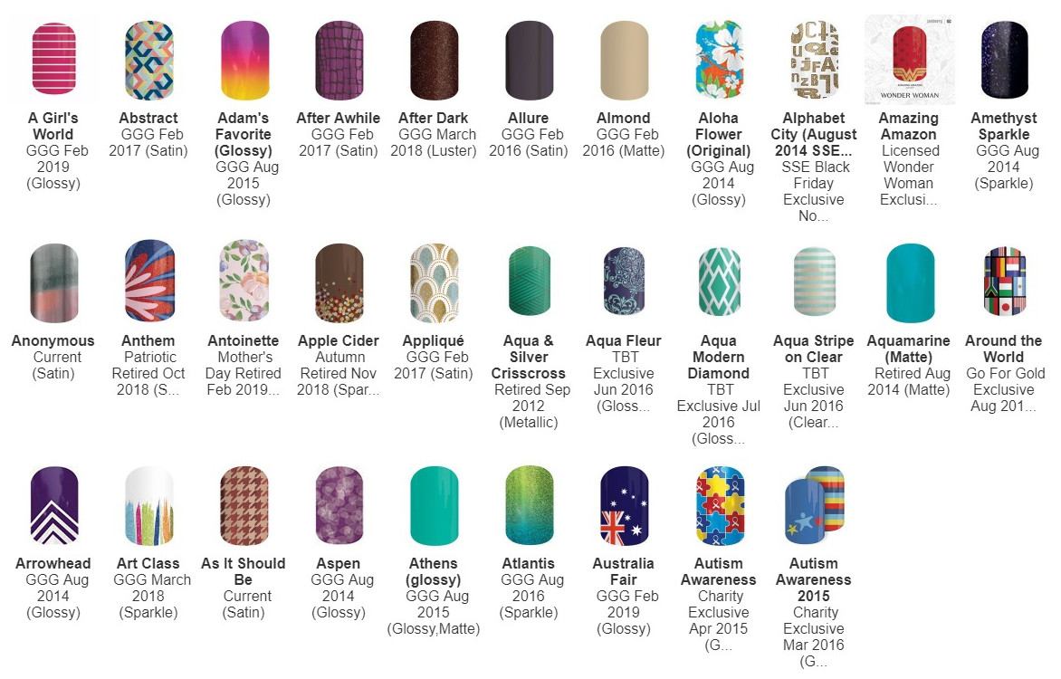 Jamberry Nail Wraps – “A” Wraps — HALF SHEETS — Varies Styles Great Selection!