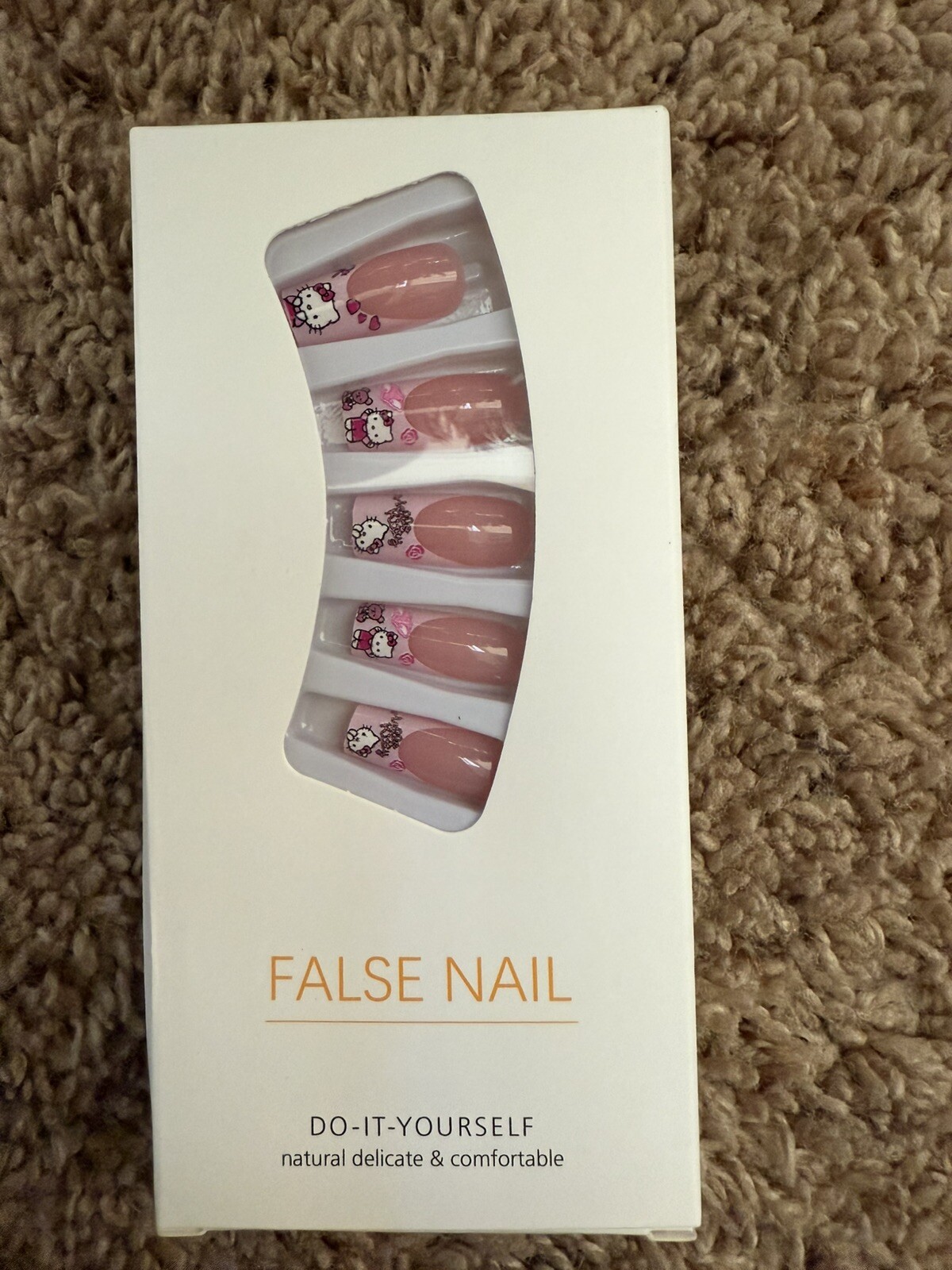 Hello Kitty French Square Tip Press On Nails
