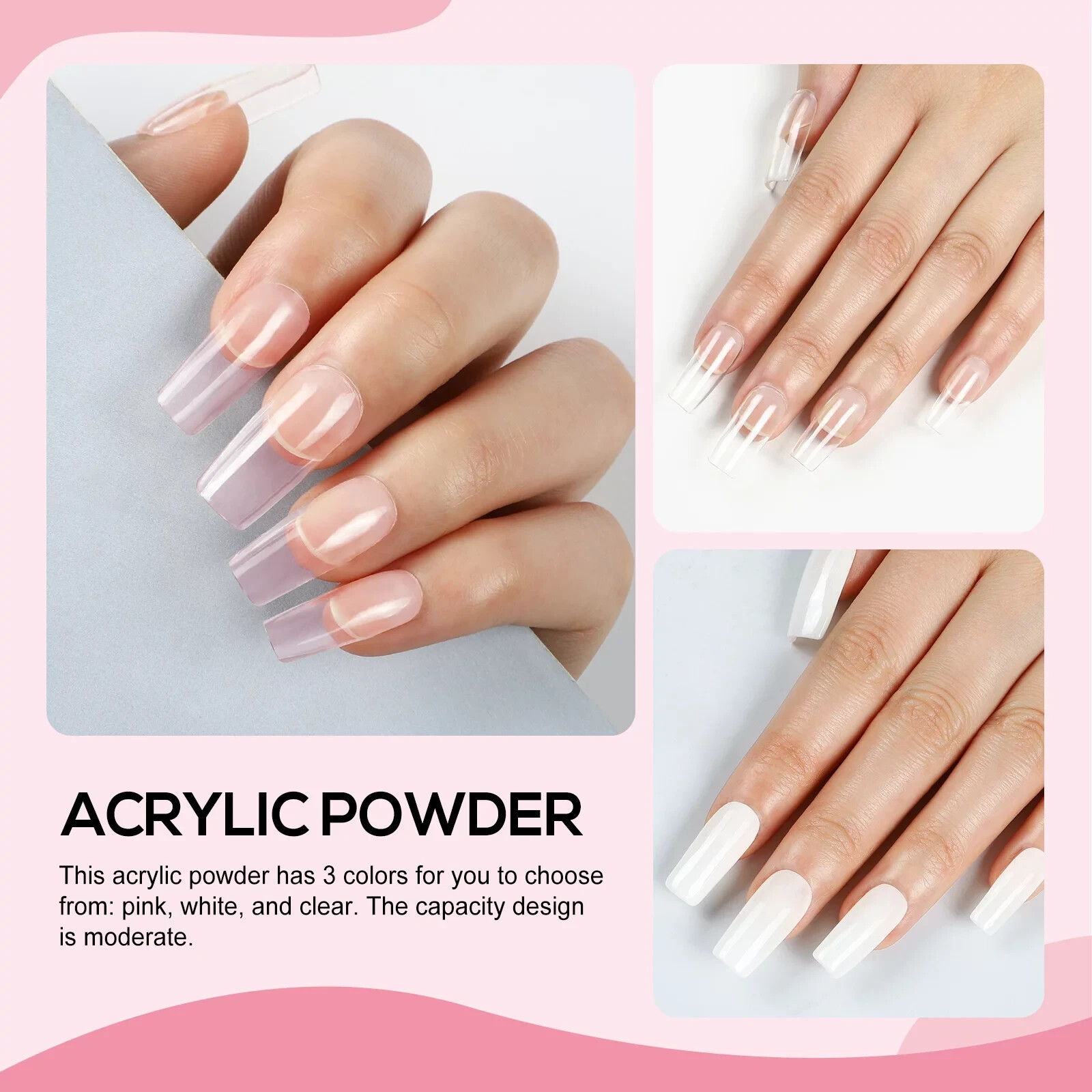 Coscelia COSCELIA Acrylic Nail Kit Pink White Clear Acrylic Powder, 12 Colors Na