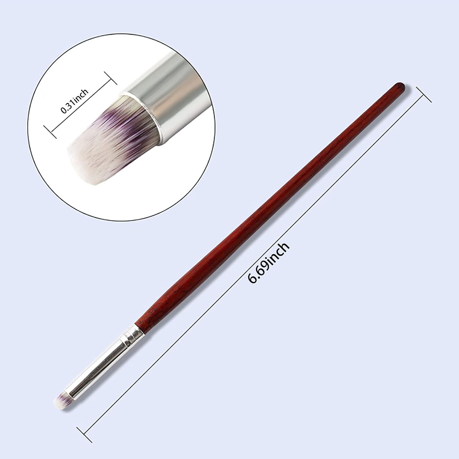 French Tip Nail Brushes Set Half Moon Shape Sier Handle Oblique