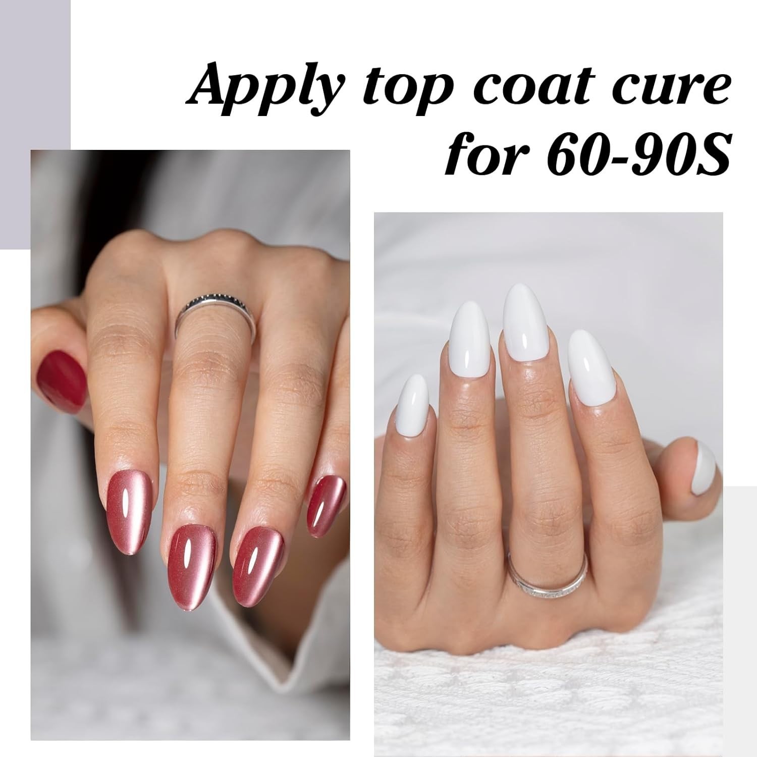 5 Styles Glossy Short Almond Press on Nails, Ombre Pink Nude Brown with White, R