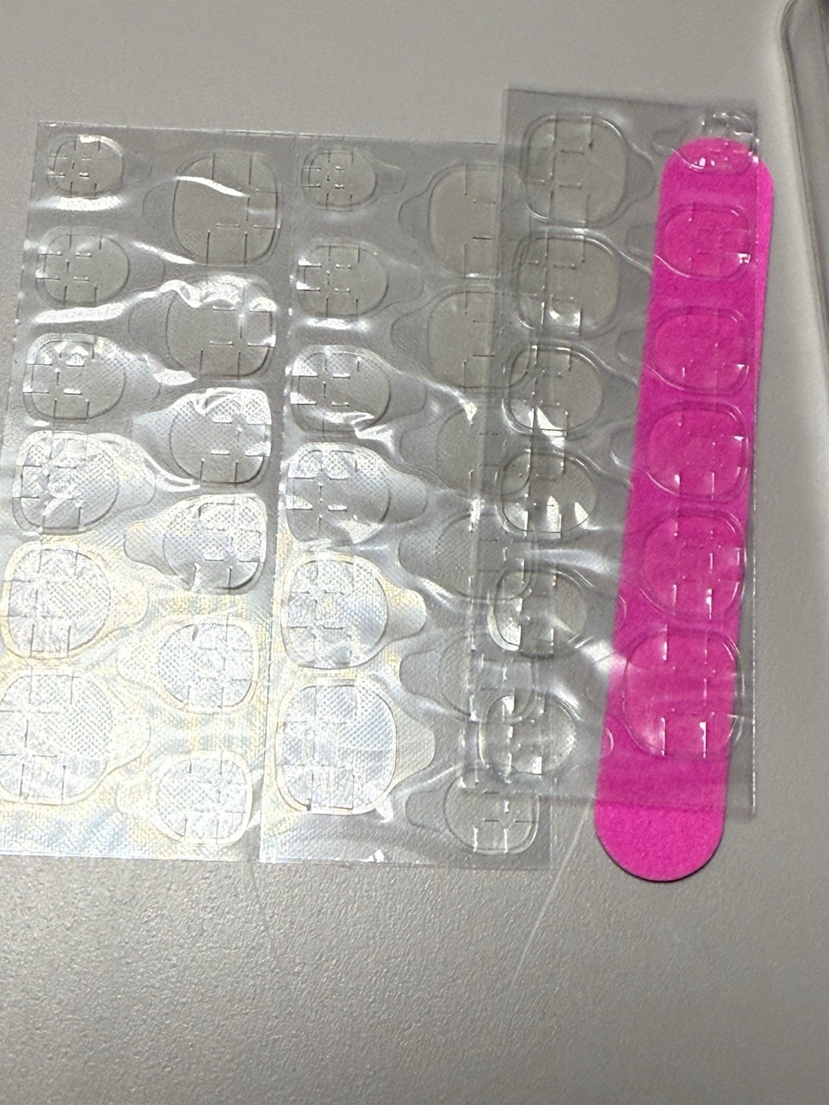 SET OF 2 Styles Pink Floral Glitter French & Ivory Glitter Gradient