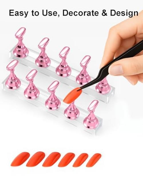 Nail Art Tools Set – 15pcs Nail Art Brushes, 5pcs Dual-Ended Dotting Pens,