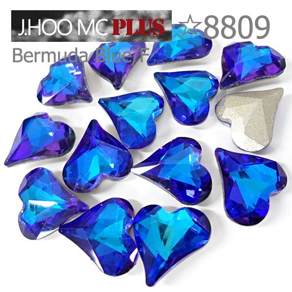 J.HOO Crystal 8809 Heart V-Cut Fancy Rhinestones 10x9mm Nail Art (4pcs)