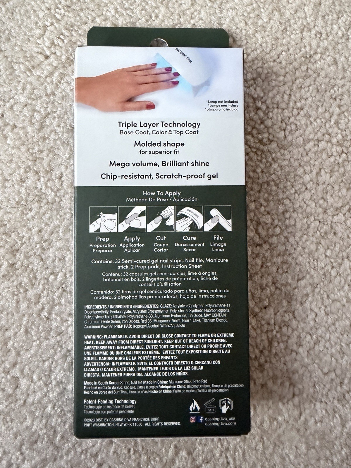 Dashing Diva Glaze Semi-Cured Gel Nail Strips #GAM346 Winter In New York