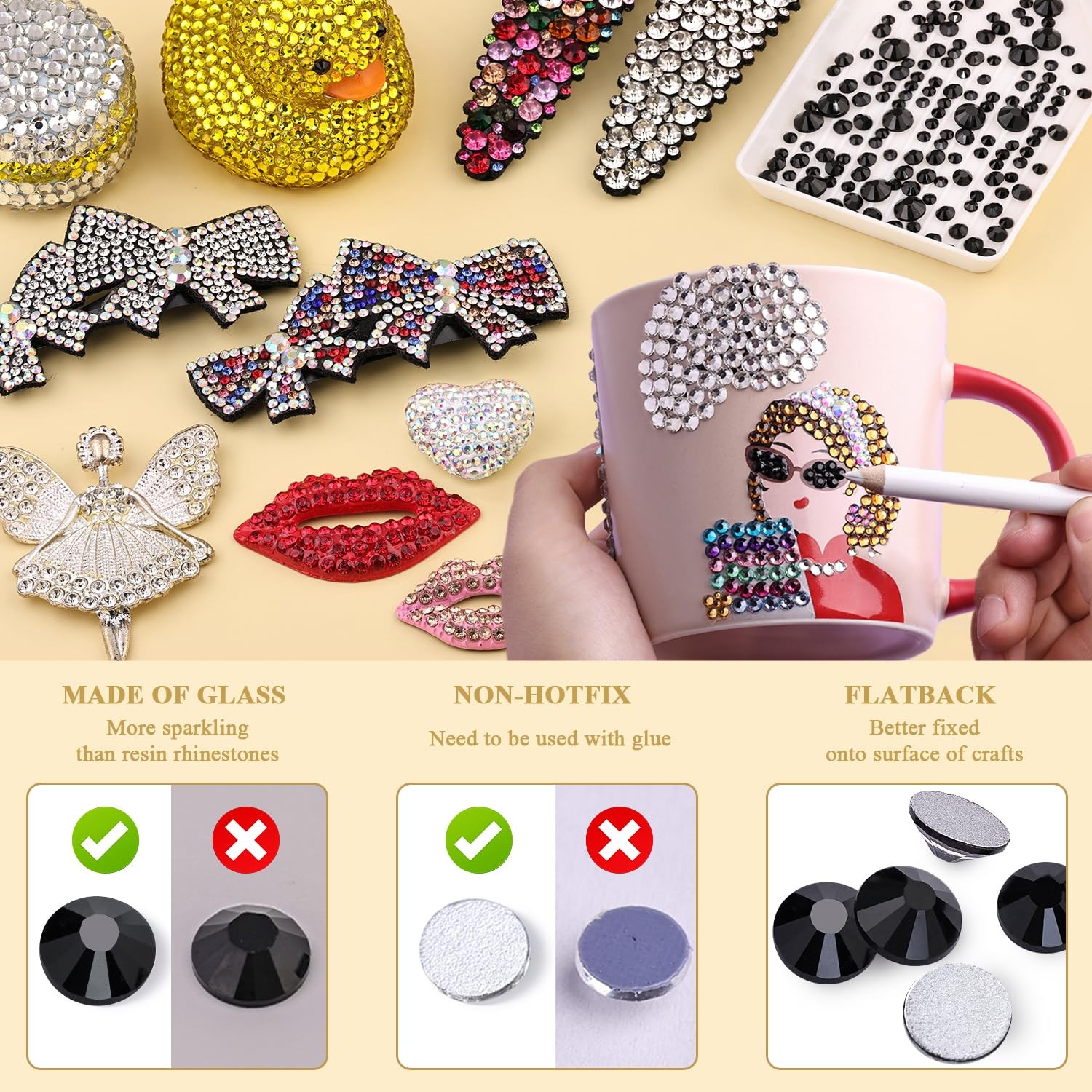 Flat Back Non Hotfix Nail Art Rhinestone