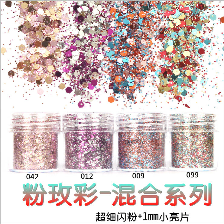 Nail Glitter Powder Dust For Decoration Body Art Craft Mix set 3D Sequins