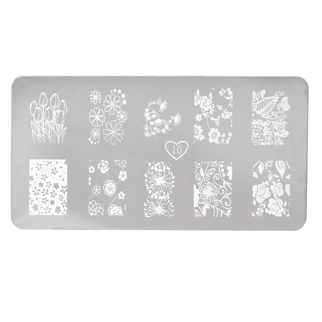 Fingernails Flower Printed Stencil Template Painted Plate Gel Nails Tool 1 Sheet