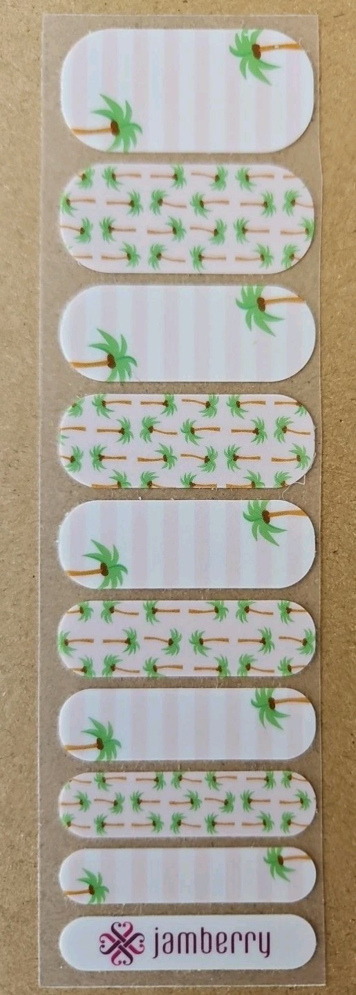 JAMBERRY SUNSET AVENUE HALF SHEET NAIL WRAP RETIRED GGG MARCH 2018
