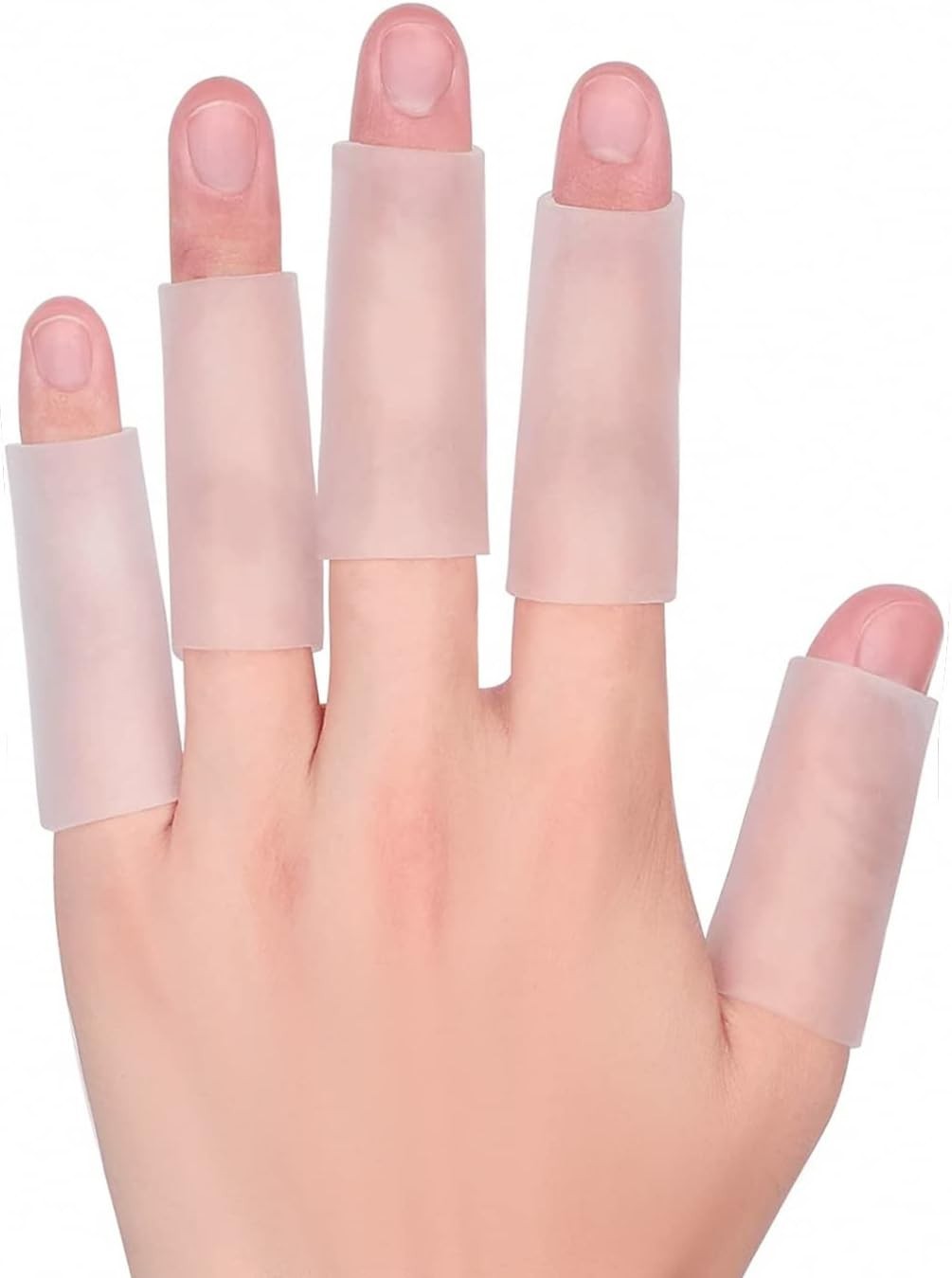 20 PCS Gel Finger Sleeve Protectors, Trigger Finger Pain Silicone Finger Slee…