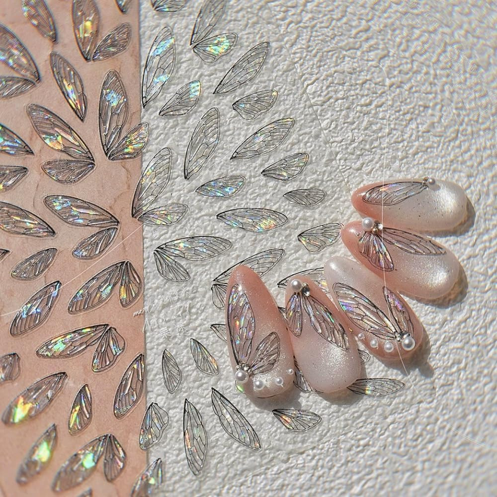 5D Embossed Nail Stickers, Premium Salon-Quality Self-Adhesive 3D Nail Art Decal