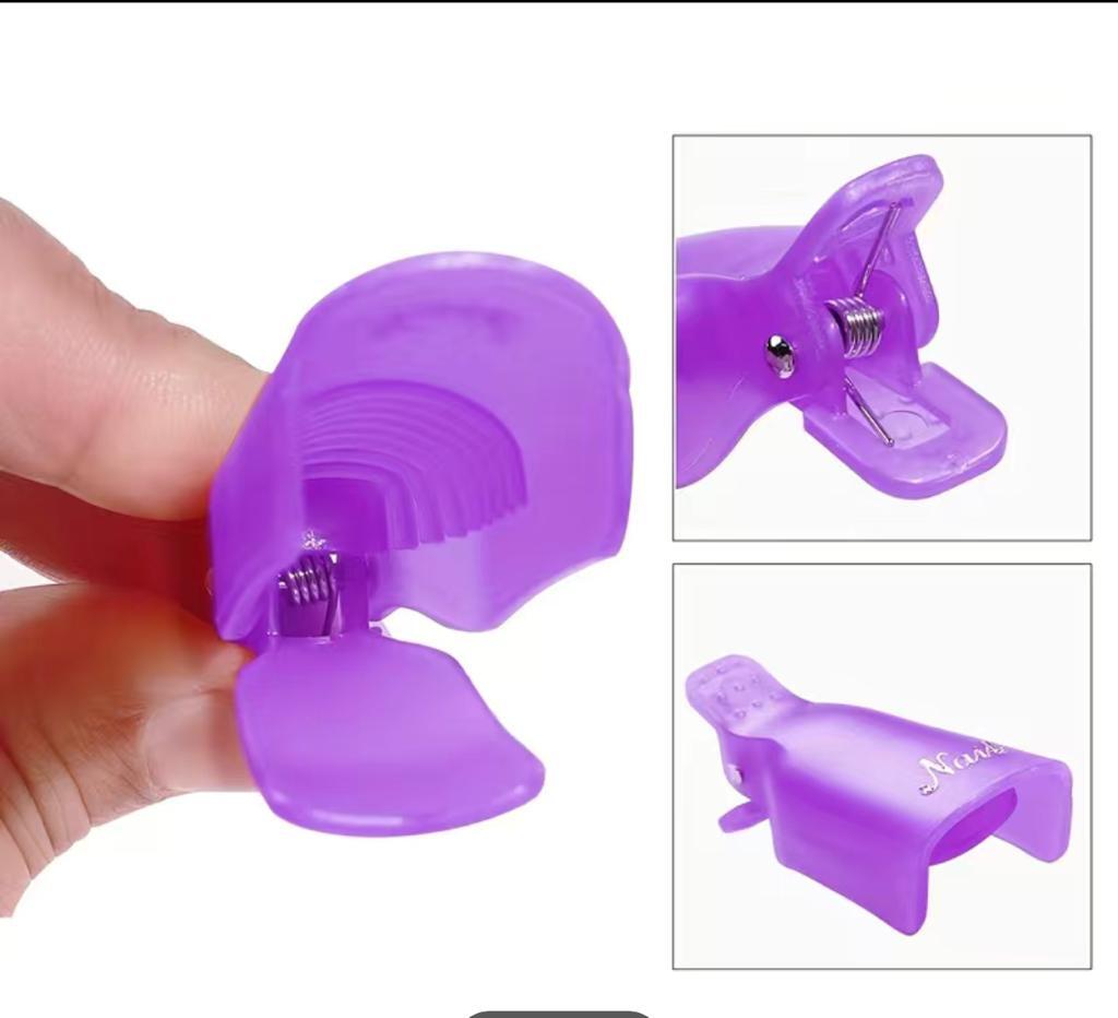 5Pcs/10Pcs UV Gel Polish Remover Wraps Silicone Soak Off Cap Clip Nail Art Tools