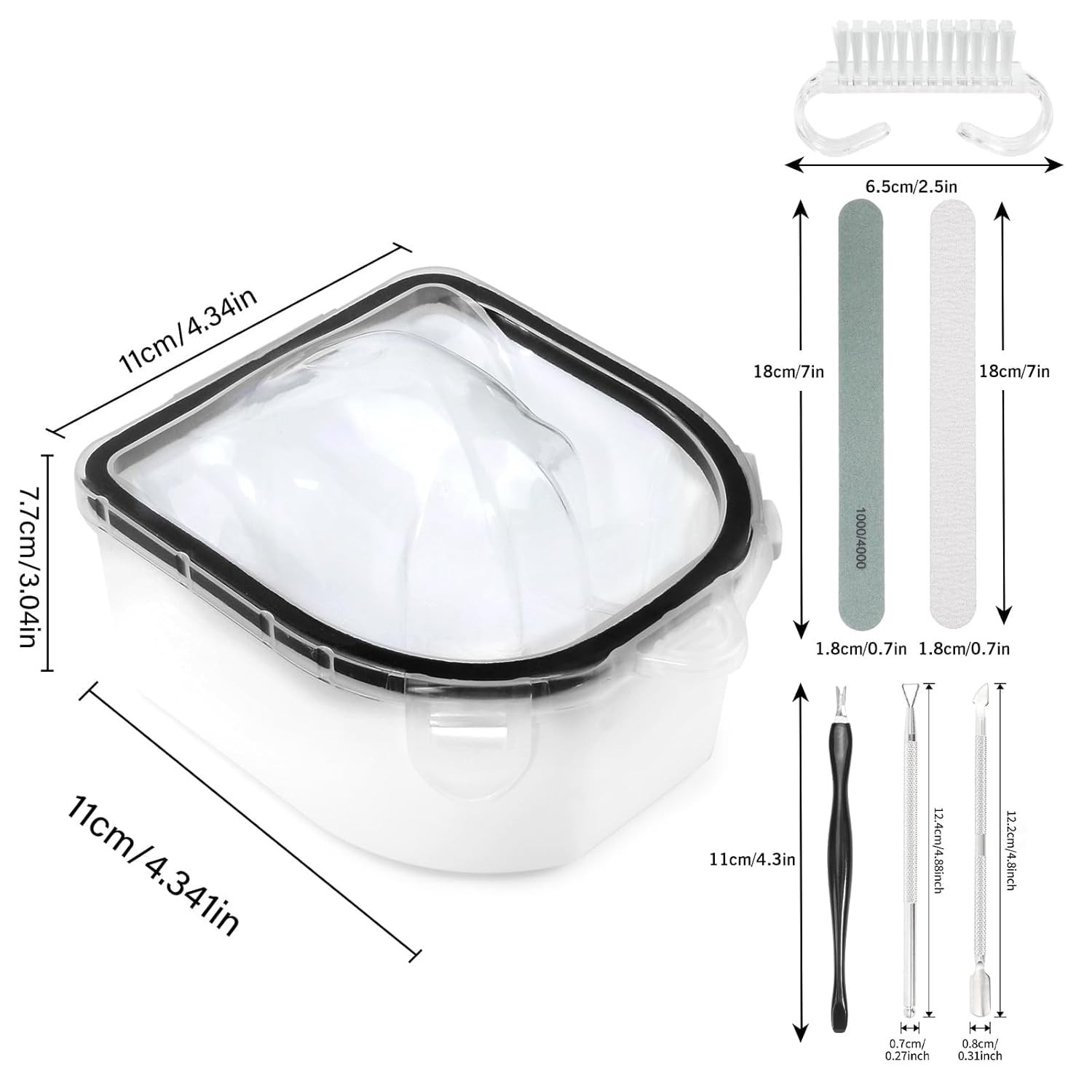 Nail Soaking Bowl, 2 PCS Soak Off Gel Polish Remover Manicure Bowl, Acetone N…