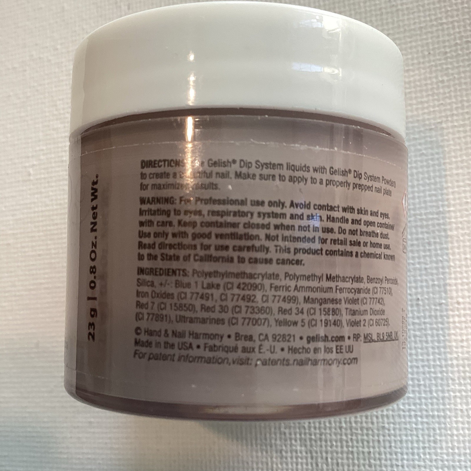Gelish Dip Powder Essentials Pro Nail Art 23g/0.8oz Latte Please Nails UNSEALED