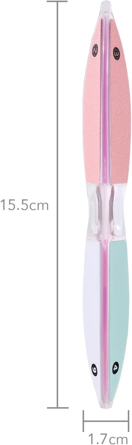 6 Sided Nail File and Nail Buffers, Multi-Functal Nail File for Shaping